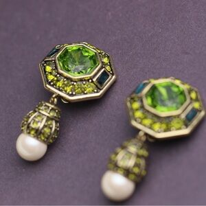 Heidi Daus “Lavish Layers” Crystal Drop Earrings